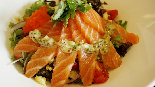 salade met zalm